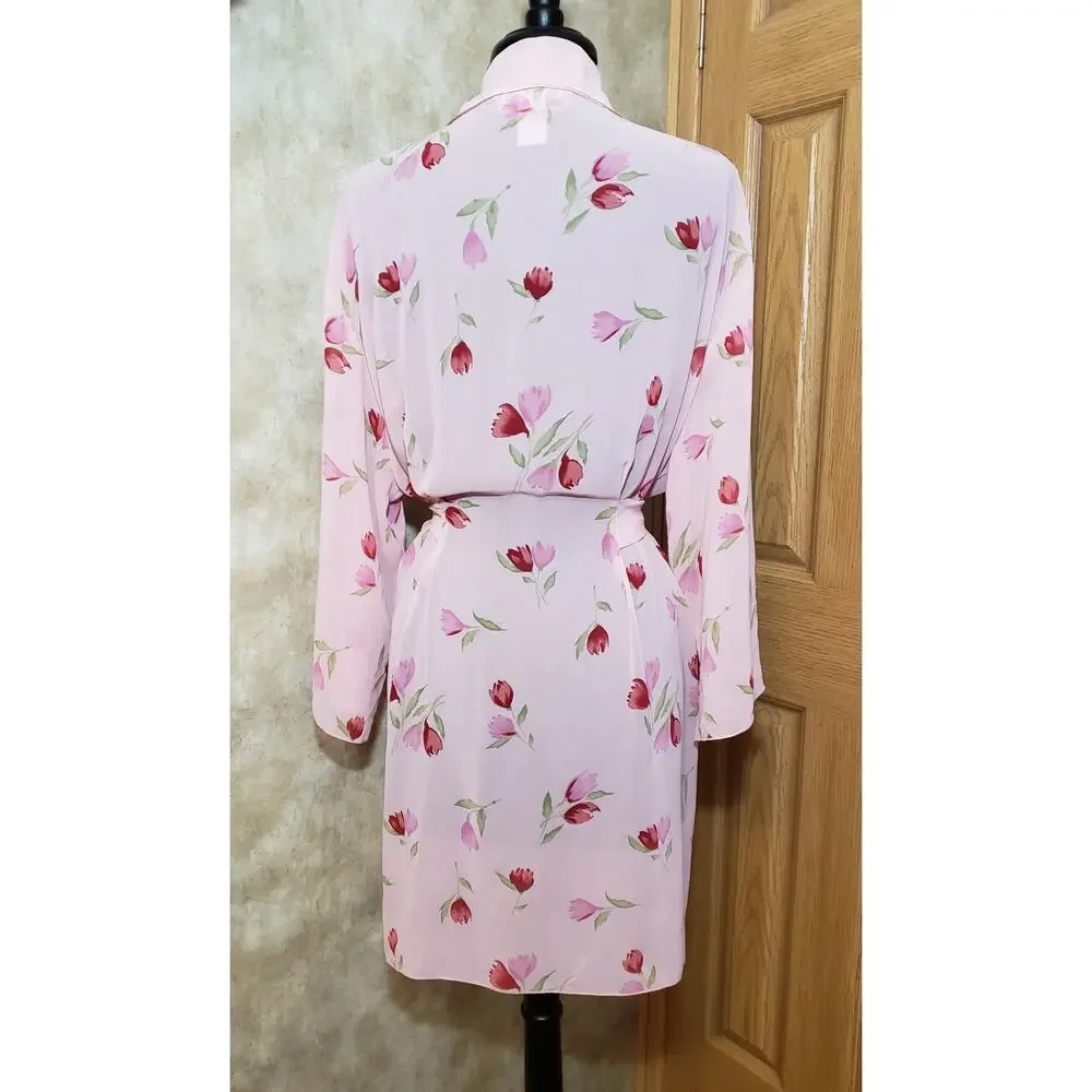 Mystique size L/XL pink floral print intimate set